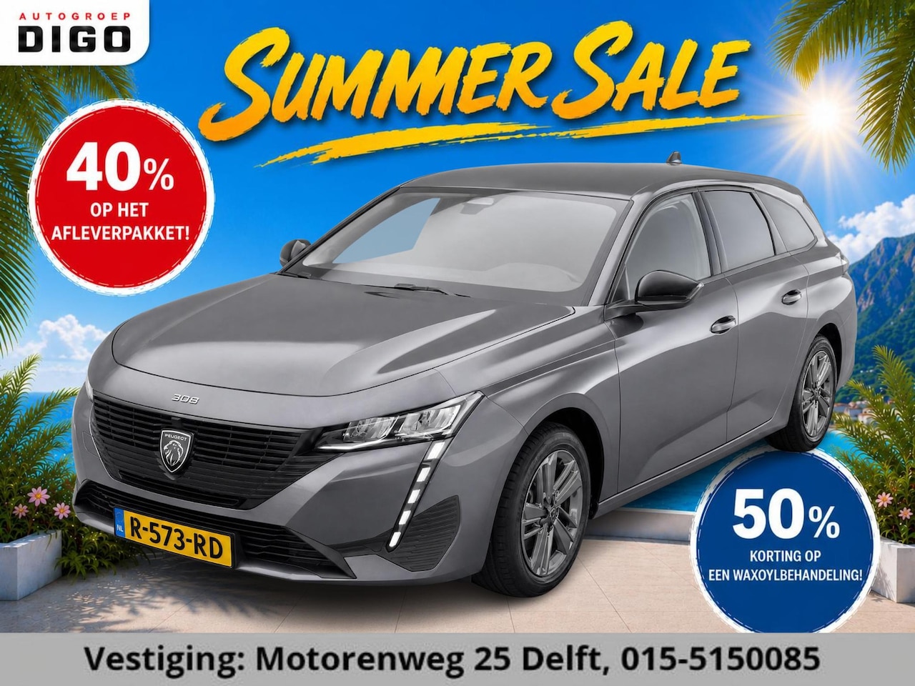 Peugeot 308 SW - 1.2 BUSINESS 130 PK NAVI 1e EIG. GARANTIE 10-2032* SLECHTS 27.000 KM. NL AUTO! PDC. APPLE - AutoWereld.nl