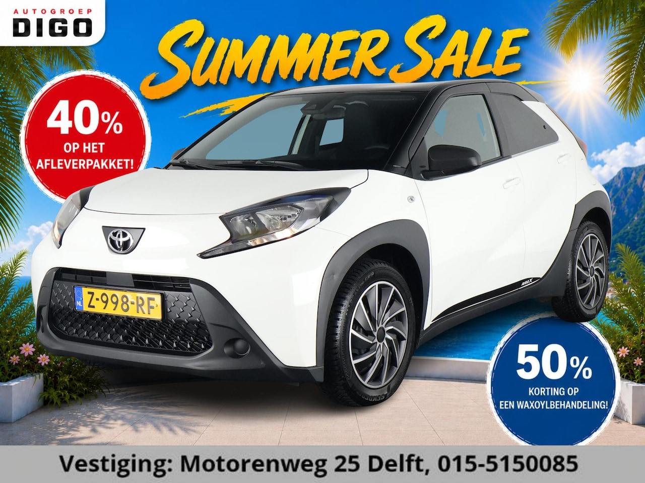 Toyota Aygo X - VVT-i MT PLAY BLACK & WHITE 1e EIG GARANTIE 6-2034 CARPLAY NAVI.ADAPTIVE CRUISE.CAMERA - AutoWereld.nl