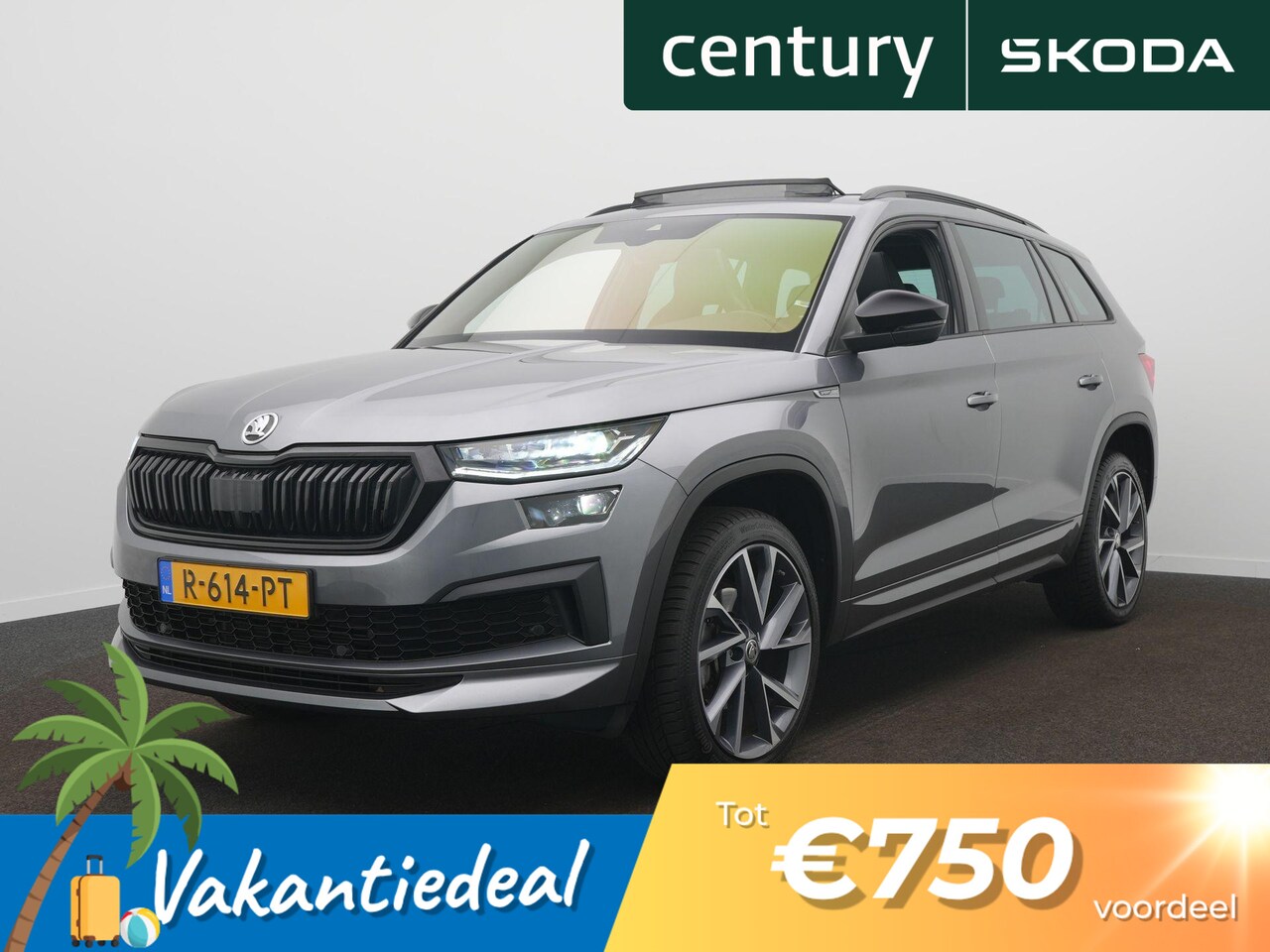 Skoda Kodiaq - 1.5 TSI Sportline Business 7p. DSG / Leer / Elek. Stoelen / Elek. Trekhaak / Panodak - AutoWereld.nl