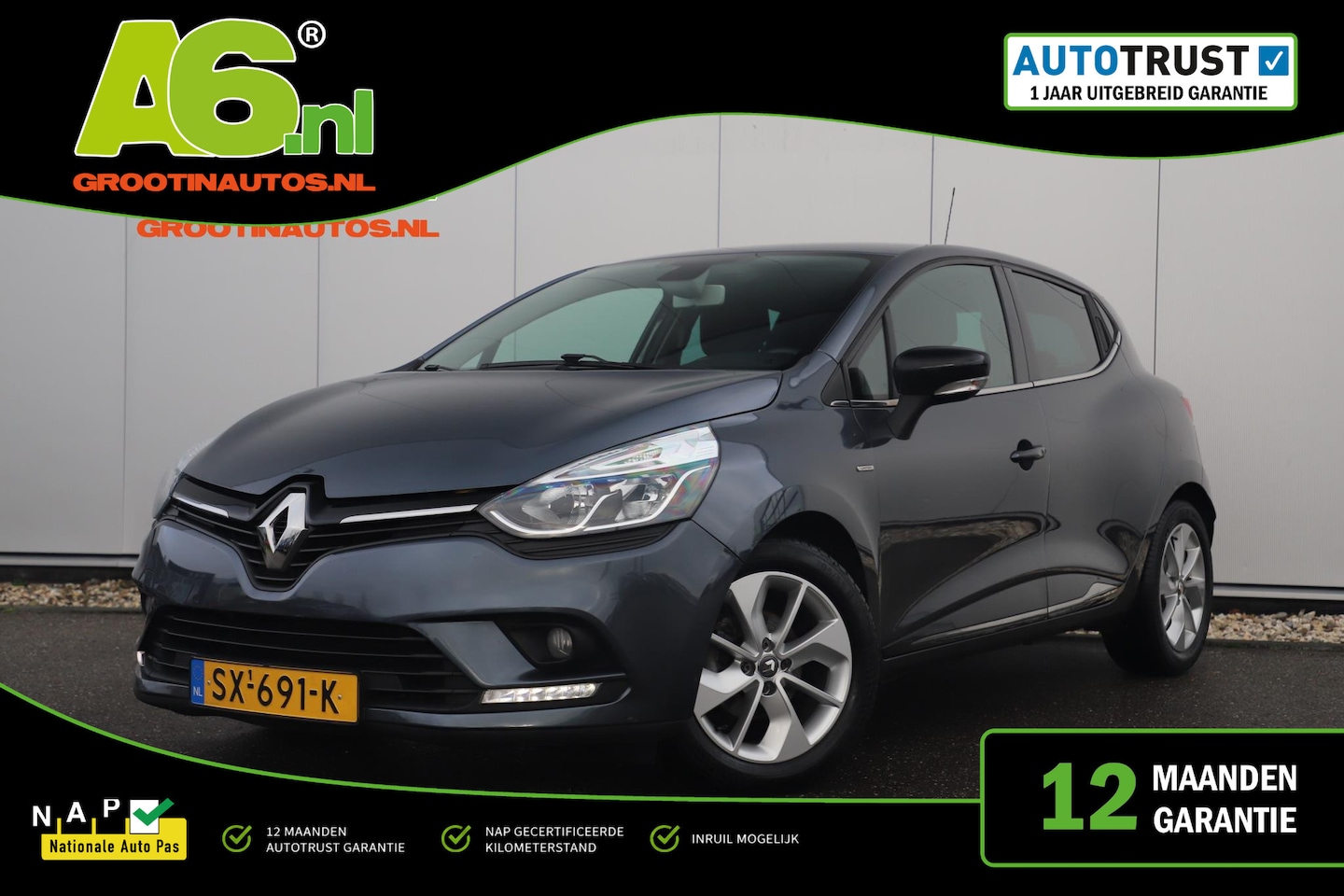 Renault Clio - 0.9 TCe Intens Navigatie DAB+ Clima Cruise PDC Bluetooth LED 16 inch LMV - AutoWereld.nl