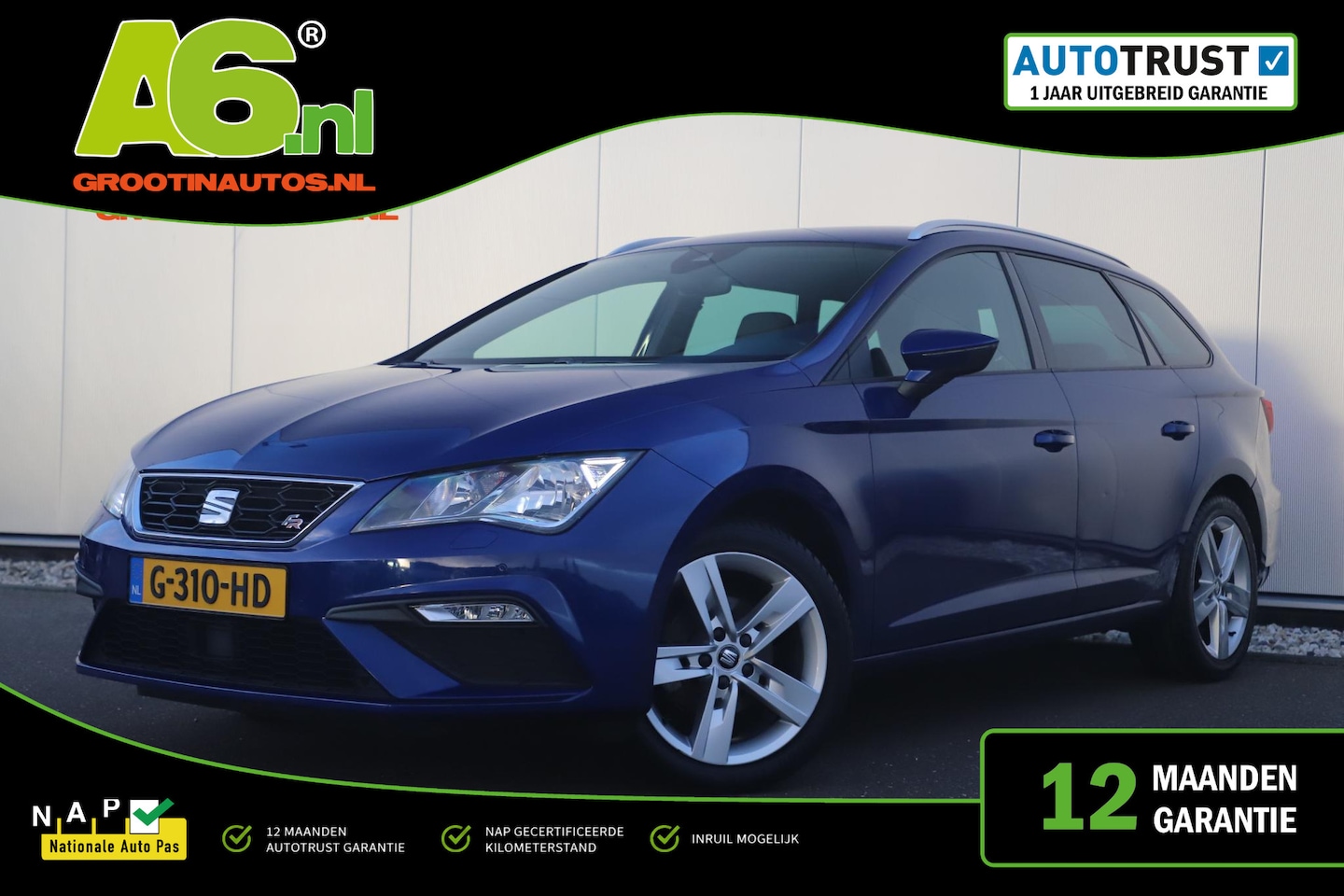 SEAT Leon ST - 1.0 TSI FR Business Intense 116PK Virtual Keyless 17 inch Navigatie Achteruitrijcamera Sto - AutoWereld.nl