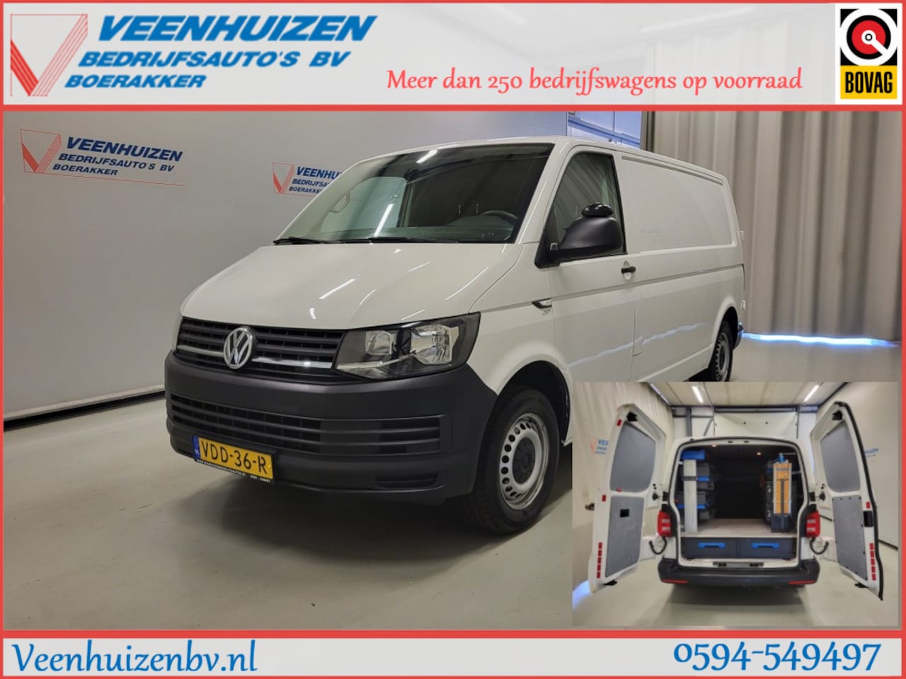 Volkswagen Transporter - 2.0TDI L2/H1 Inrichting Euro 6! - AutoWereld.nl