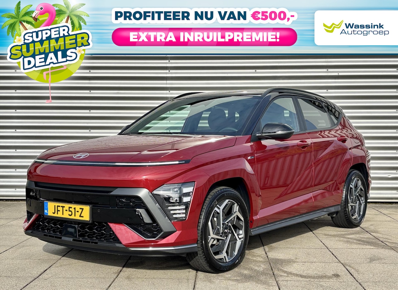 Hyundai Kona - 1.6 GDI HEV 141pk DCT Automaat N-Line Two-Tone | 18 Inch | Navigatie | Camera - AutoWereld.nl