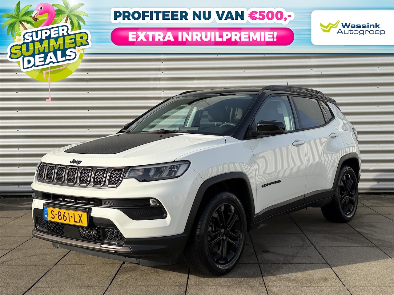Jeep Compass - 1.3T PHEV 4XE 240pk EAWD Automaat Upland Navigatie | Camera | Adaptive Cruise Control | Al - AutoWereld.nl