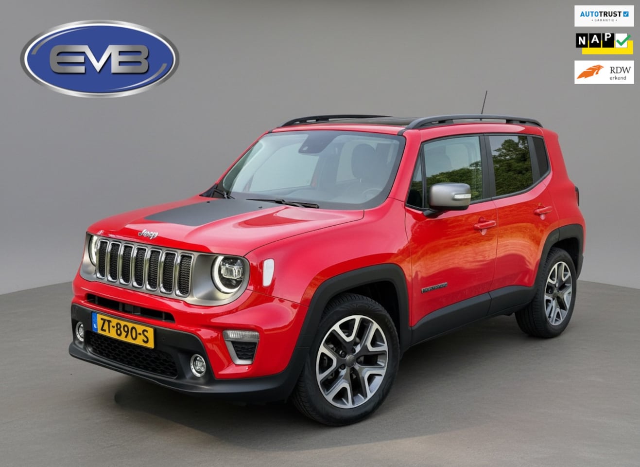 Jeep Renegade - 1.0T Limited 1.0T Limited, panoramadak,lederen interieur,parkeersensoren, NL auto met nap - AutoWereld.nl