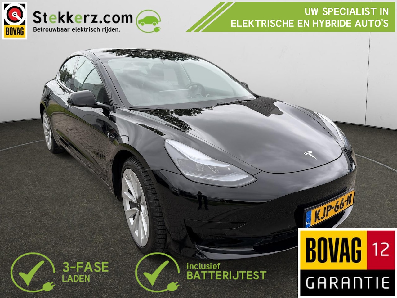 Tesla Model 3 - Standard RWD Plus 60 kWh | All-in prijs incl. 12 mnd BOVAG | 239 KW-325 PK | Aviloo Accute - AutoWereld.nl
