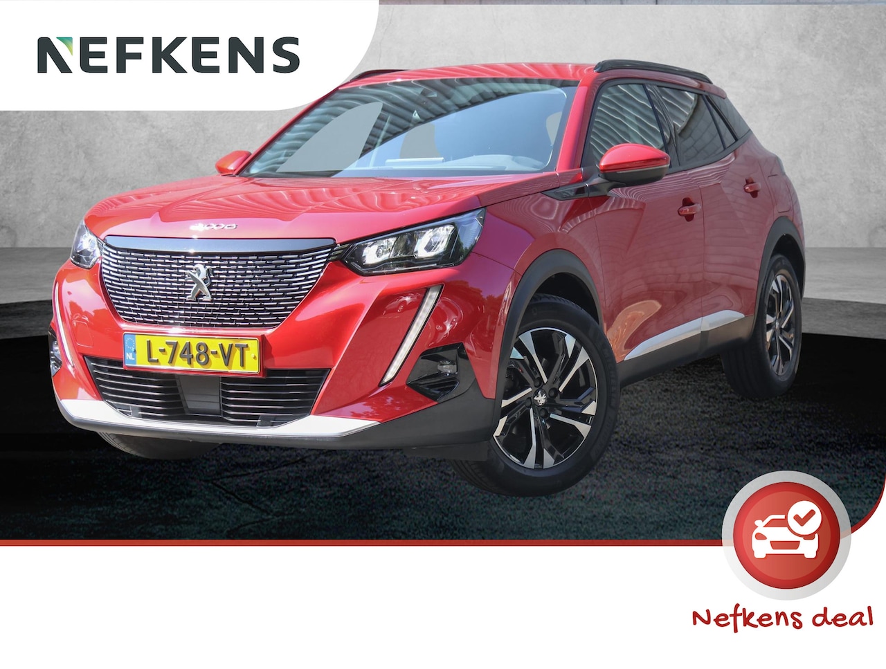 Peugeot 2008 - 130pk Allure Pack | 1ste eigenaar | Camera | Navigatie | Climate | LEER/Stof | 17"LMV | AU - AutoWereld.nl
