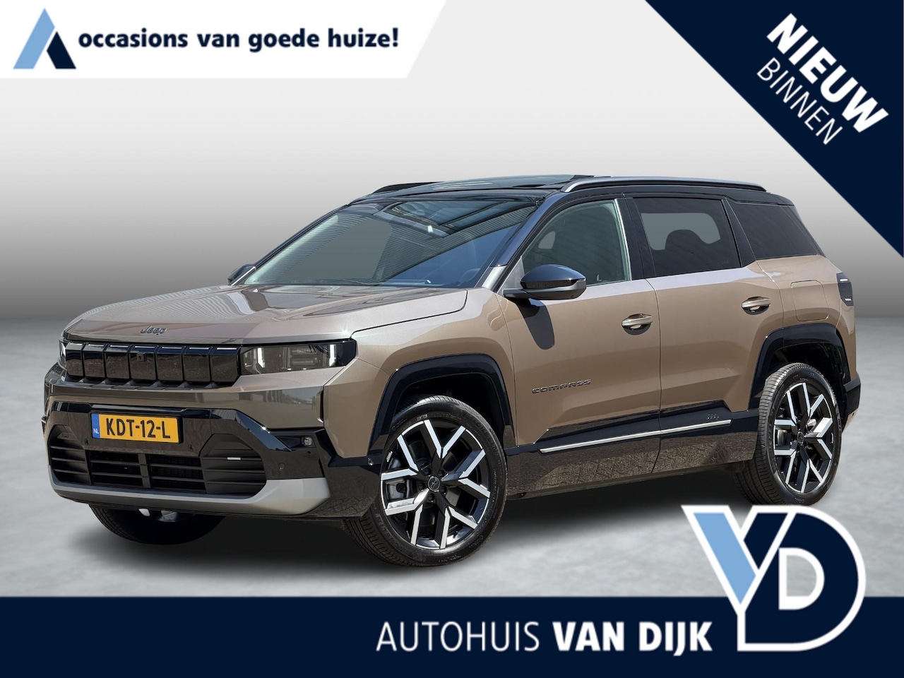 Jeep Compass - First Edition 74 kWh | Pano-schuifdak/Massage/Stoelventilatie/20-inch - AutoWereld.nl
