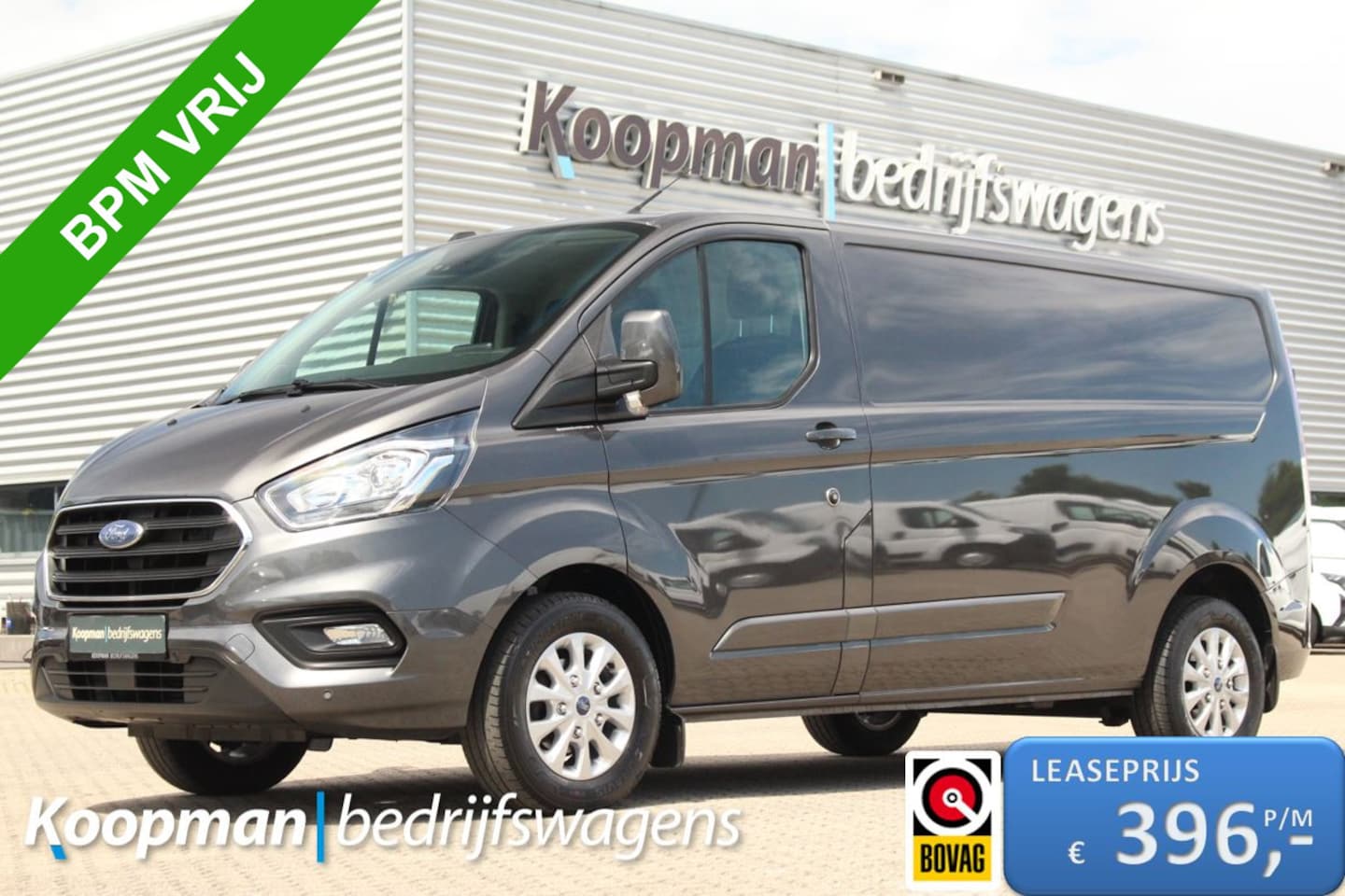 Ford Transit Custom - 300 2.0TDCI 130pk L2H1 Limited | Camera | Cruise | Trekhaak | Carplay/Android | Lease 396, - AutoWereld.nl