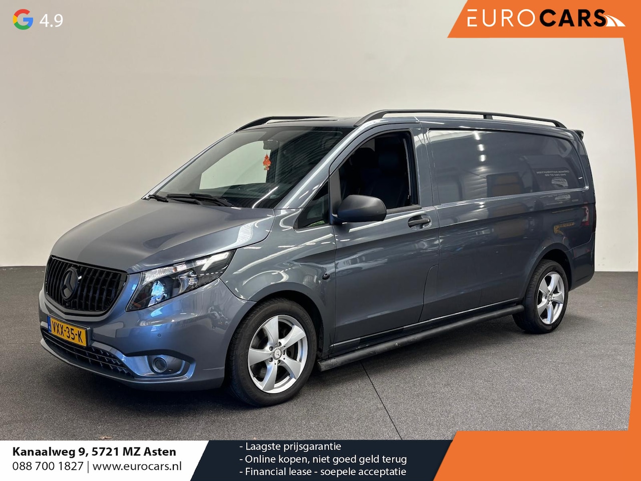 Mercedes-Benz Vito - 119 CDI Lang Automaat Airco Cruise Control Camera Parkeersensoren Achterklep Trekhaak Side - AutoWereld.nl