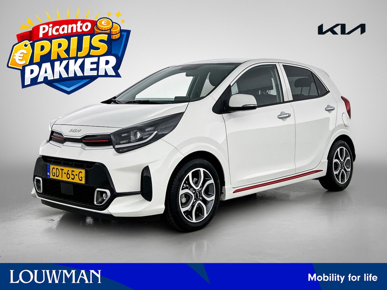 Kia Picanto - 1.0 DPI GT-Line | Half leder | Parkeercamera | Navigatie | Climate Control Prijspakker - AutoWereld.nl
