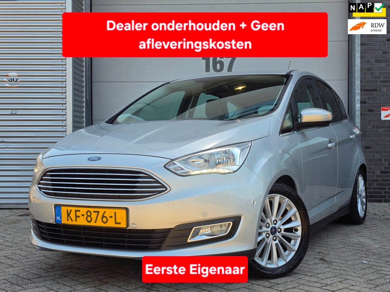 Ford C-Max - 1.5 Titanium|Achteruitrijcamera|Parkeersenors|Leer|Stoelverwarming - AutoWereld.nl