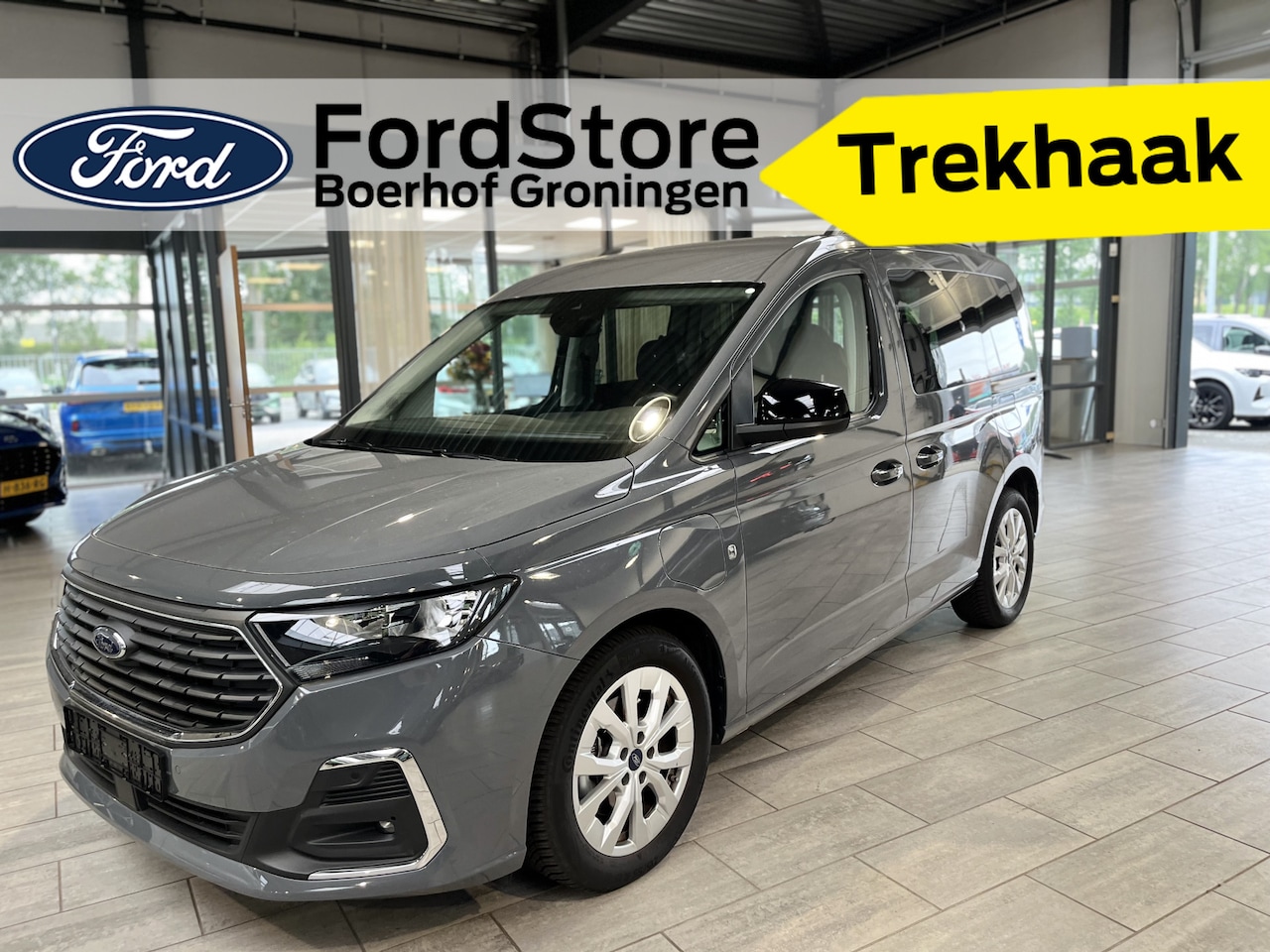Ford Tourneo Connect - 1.5 PHEV 150pk Titanium | Trekhaak |Lederen Bekleding I Winterpack | Adaptive Cruise | AGR - AutoWereld.nl