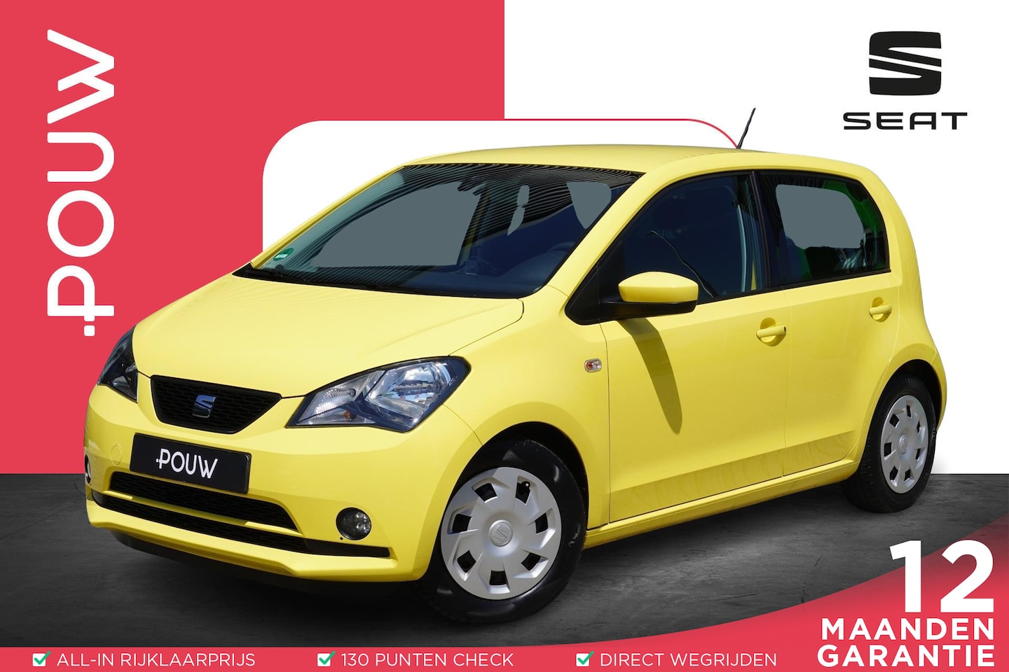 SEAT Mii - 1.0 60pk Style Intense | Airco | Cruise Control | Bluetooth | Audio | PDC Achter | Automat - AutoWereld.nl