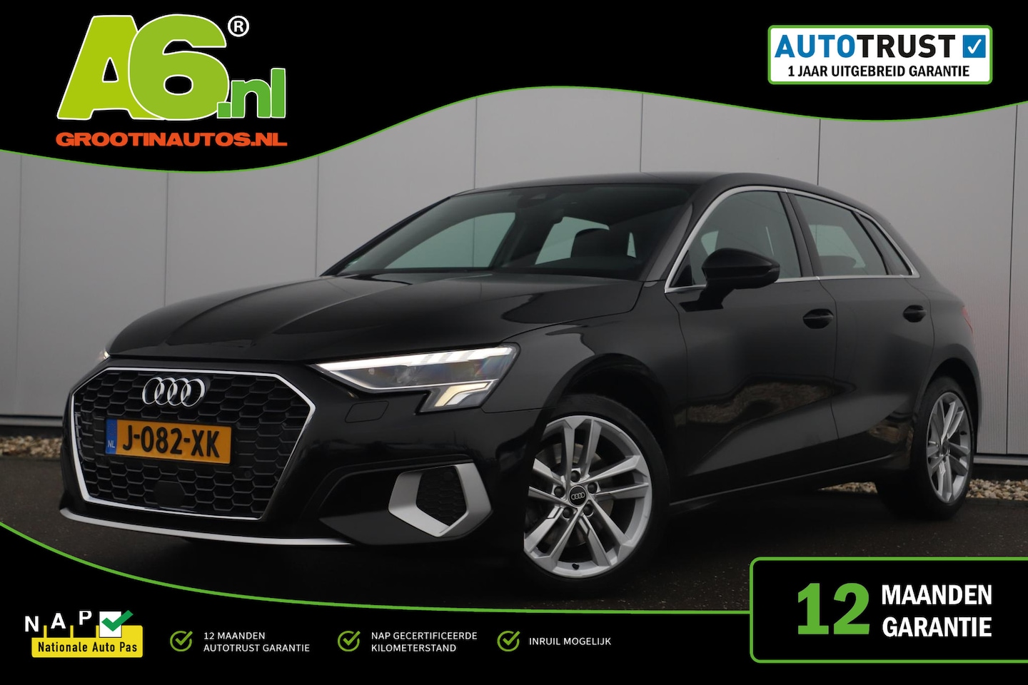 Audi A3 Sportback - 30 TFSI Advanced edition Automaat Leder Sportstoelen Stoelverwarming Virtual Navigatie Cli - AutoWereld.nl