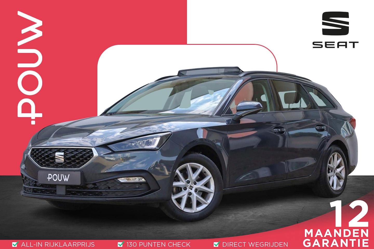 SEAT Leon Sportstourer - 1.5 TSI 130pk Style Business Intense | Panoramadak | Apple Carplay & Android Auto - AutoWereld.nl