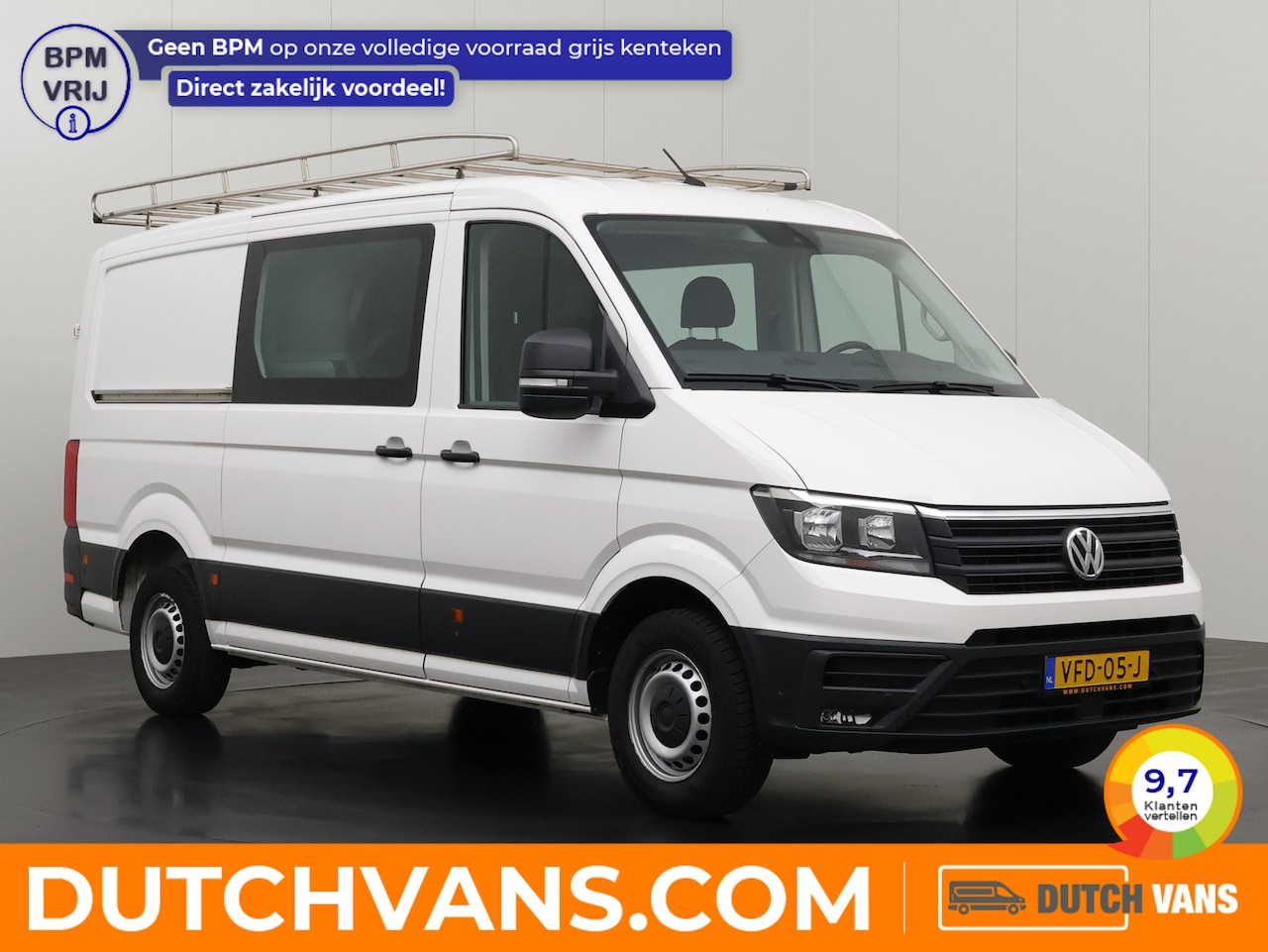 Volkswagen Crafter - 2.0TDI 140PK Automaat L3H2 Dubbele Cabine | Imperiaal | Trekhaak | Navigatie | Camera | Ai - AutoWereld.nl