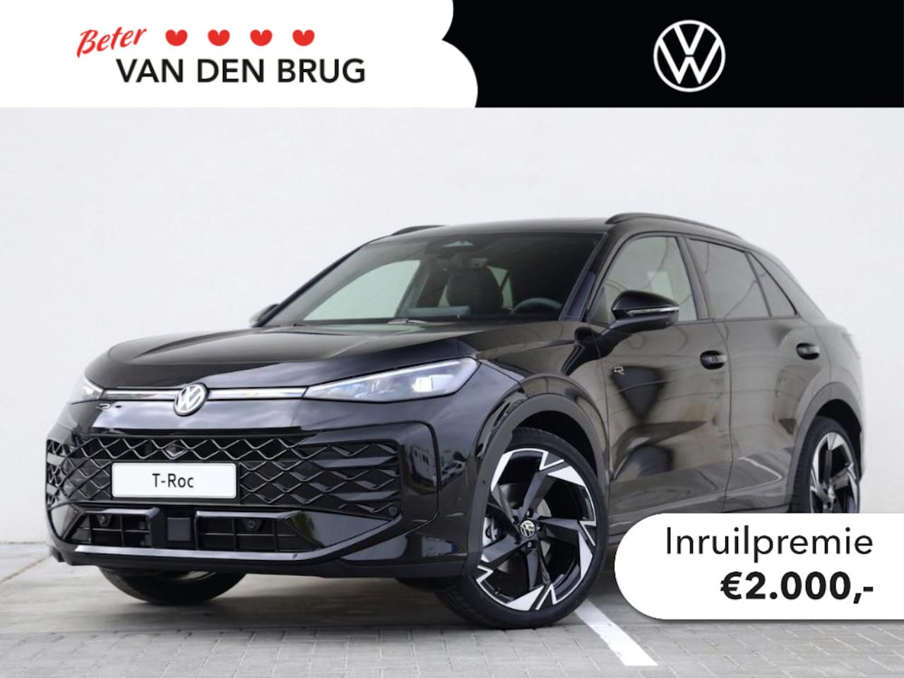 Volkswagen T-Roc - R-Line First Edition 1.5 eTSI 150 PK | Panoramadak | Black Style | Navigatie | Trekhaak | - AutoWereld.nl