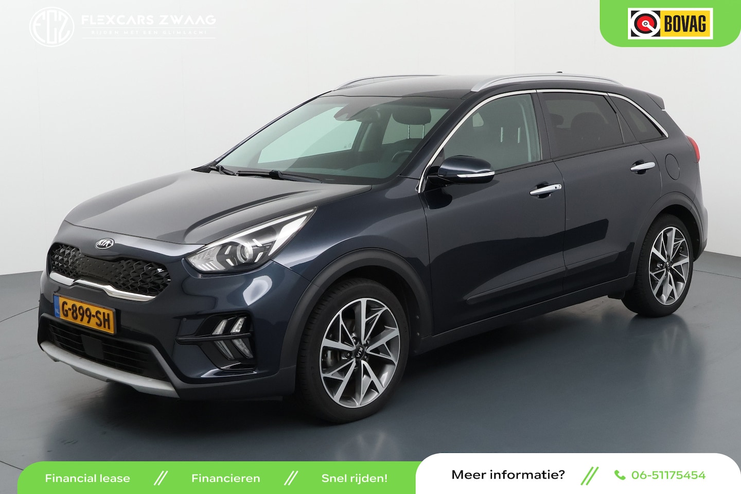 Kia Niro - 1.6 GDi Hybrid DynamicPlusLine - Navi - Trekhaak - Winterpakket - Org.NL - AutoWereld.nl