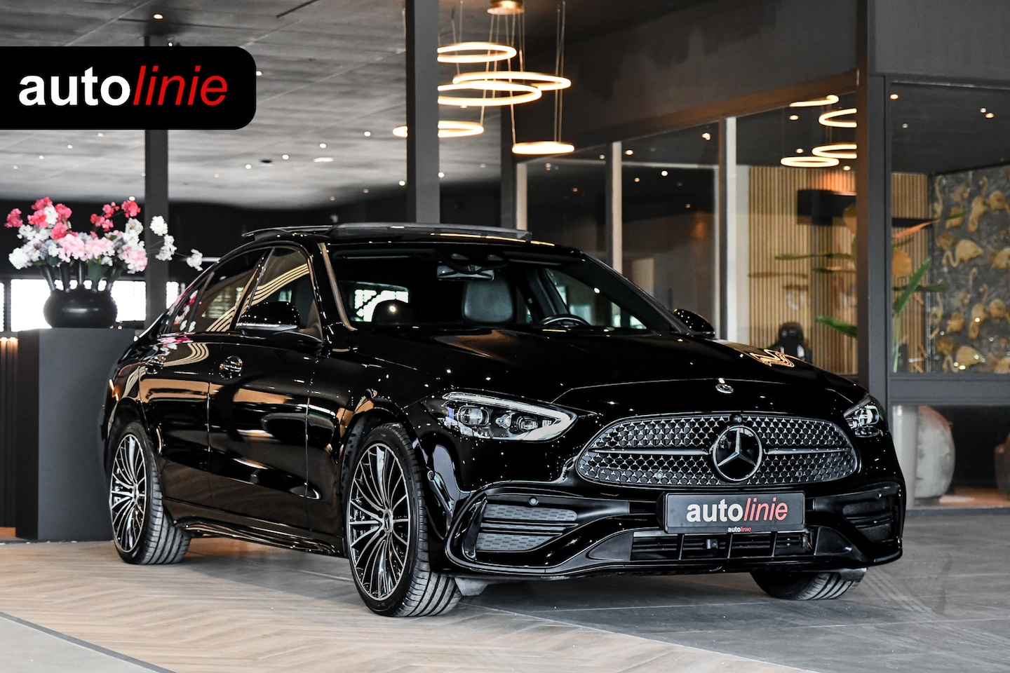 Mercedes-Benz C-klasse - 300 e AMG Line 300 e AMG-Line, Night, Memory, 360, ACC, Keyless, HUD, Digital! - AutoWereld.nl