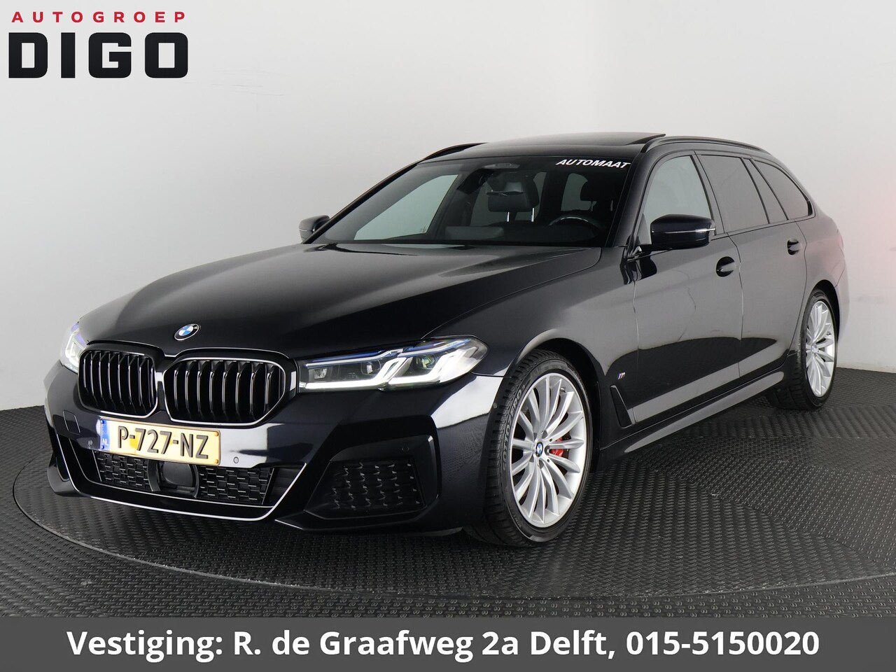 BMW 5-serie Touring - 530i Business Edition Plus | Schuif-/Kanteldak | Navigatie | Camera | Leder | - AutoWereld.nl
