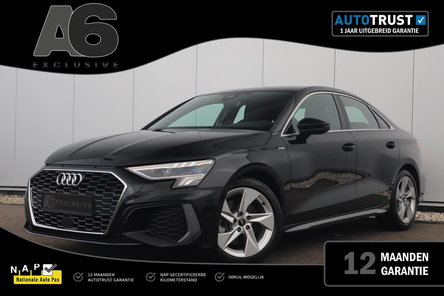Audi A3 Limousine - 30 TFSI S Line Sport edition Automaat Virtual Cockpit LED Matrix S Sportstoelen Half Leder - AutoWereld.nl