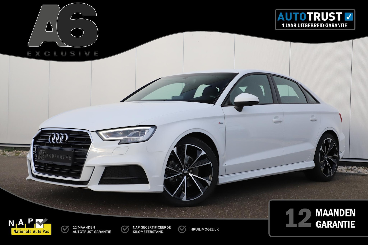 Audi A3 Limousine - 30 TFSI Sport S Line Edition Automaat Half Leder Sportstoelen Nieuwe 18 inch Velgen Vredes - AutoWereld.nl