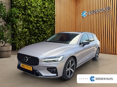 Volvo V60 - 2.0 B4 Plus Dark Aurora Silver Trekhaak | Pano| 360cam | 19'' lichtmetaal| Leder | Harman&