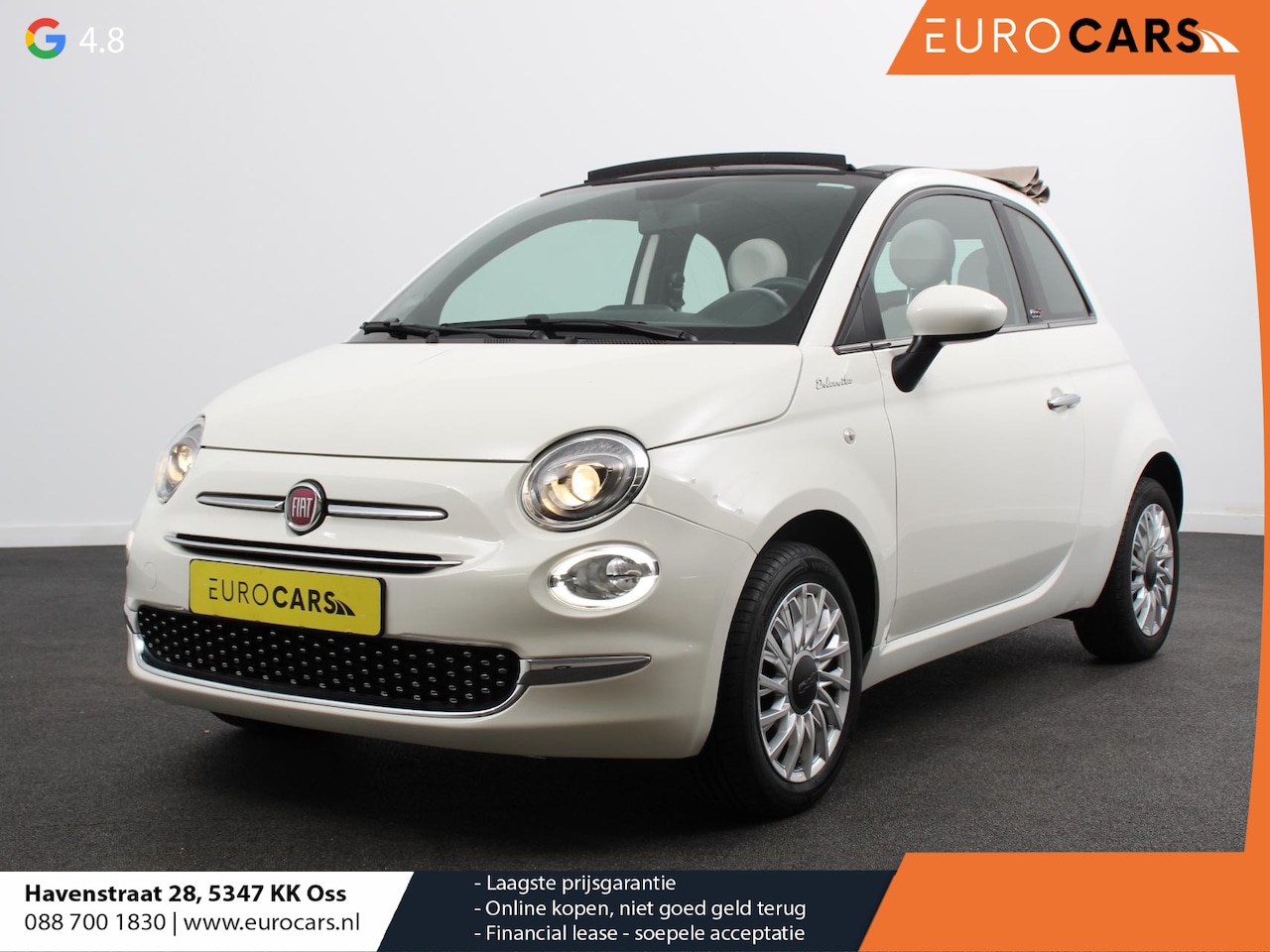 Fiat 500 C - 1.0 Hybrid Dolcevita Half lederen bekleding Climate control Cruise control Parkeersensoren - AutoWereld.nl
