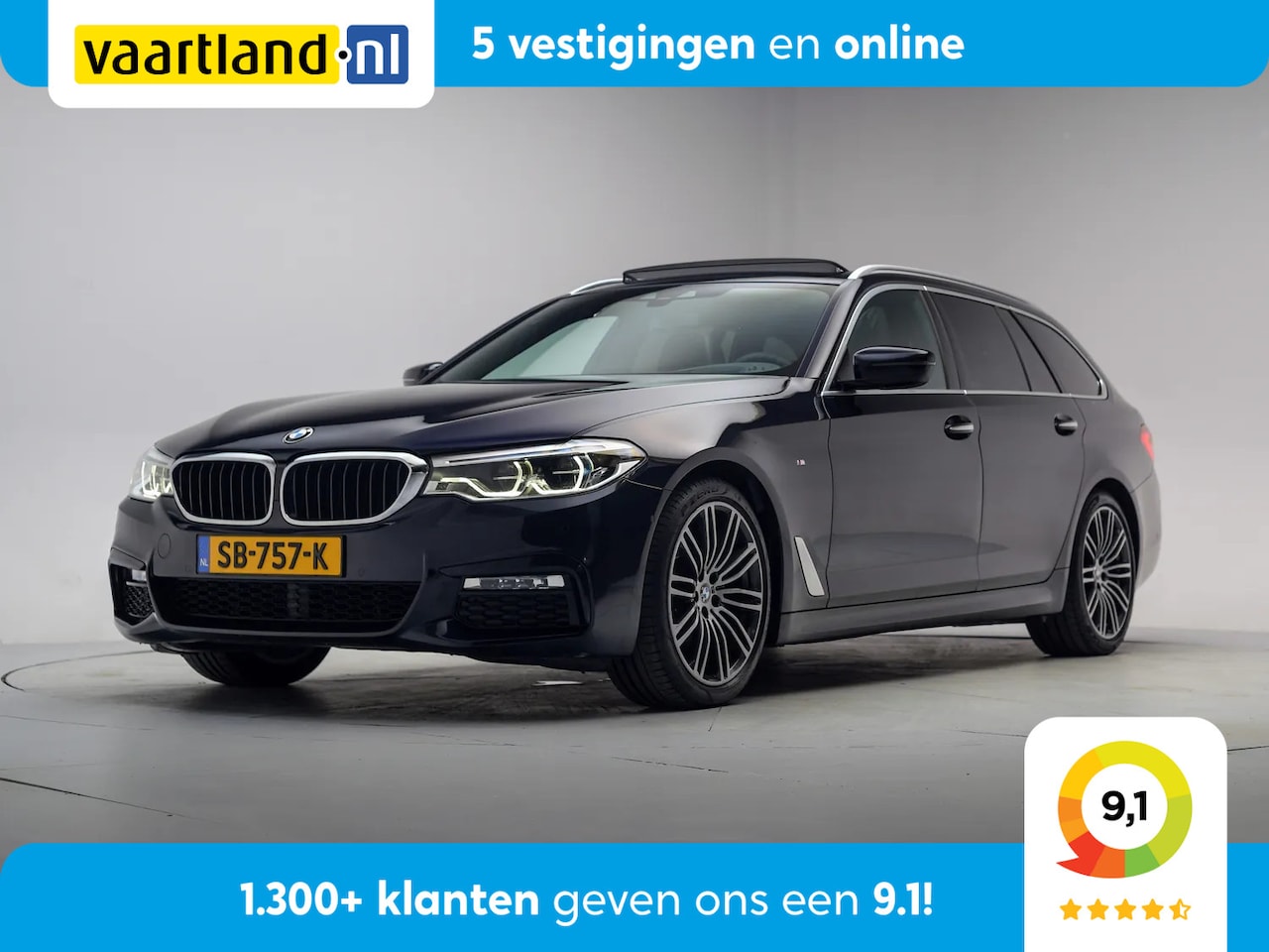 BMW 5-serie Touring - 520i M Sport High Executive Aut. [ Panorama Head-up Leder ] - AutoWereld.nl