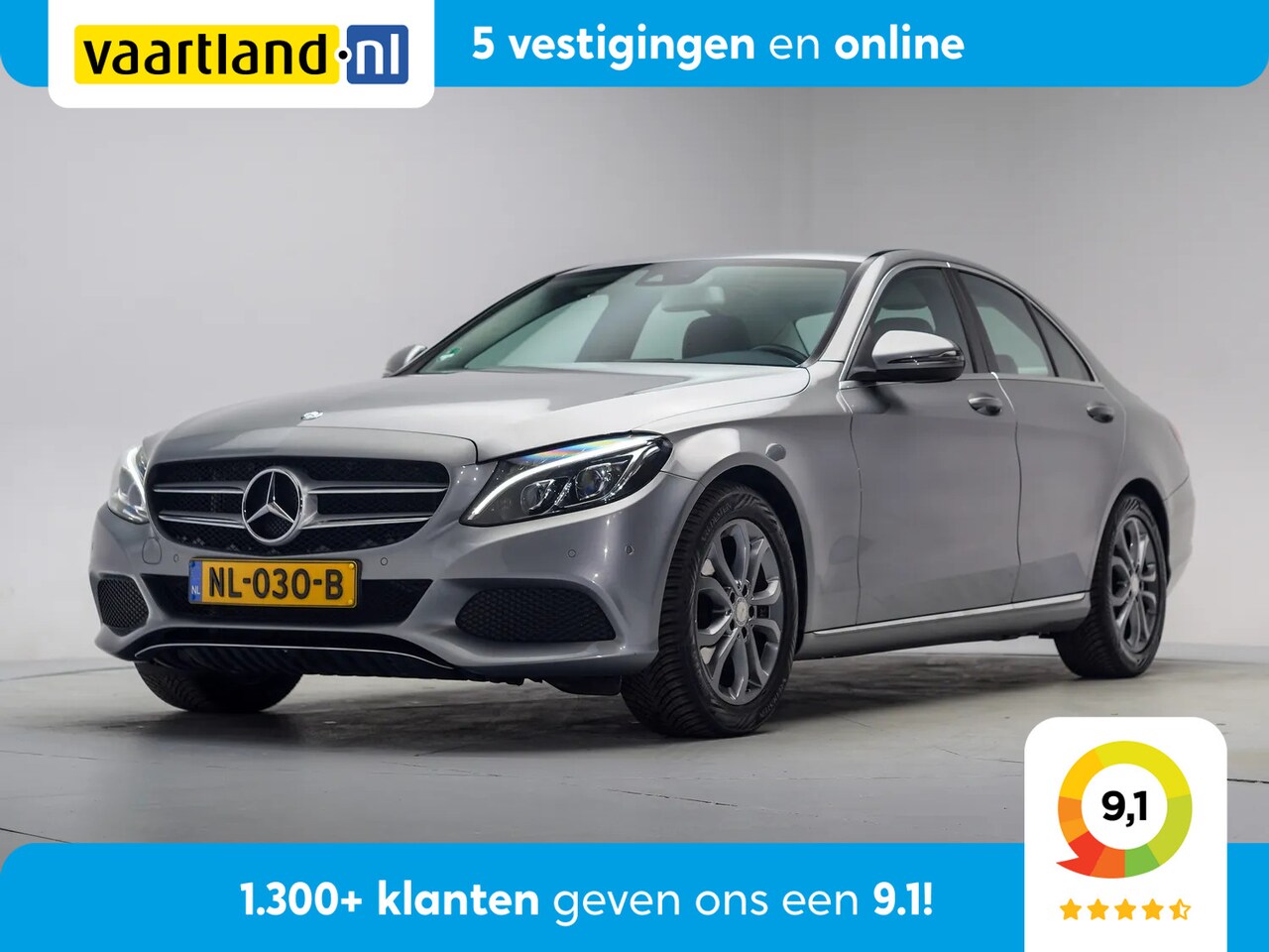 Mercedes-Benz C-klasse - 180 Ambition Aut. [ Navi Led Half-Leer Climate Trekhaak ] - AutoWereld.nl