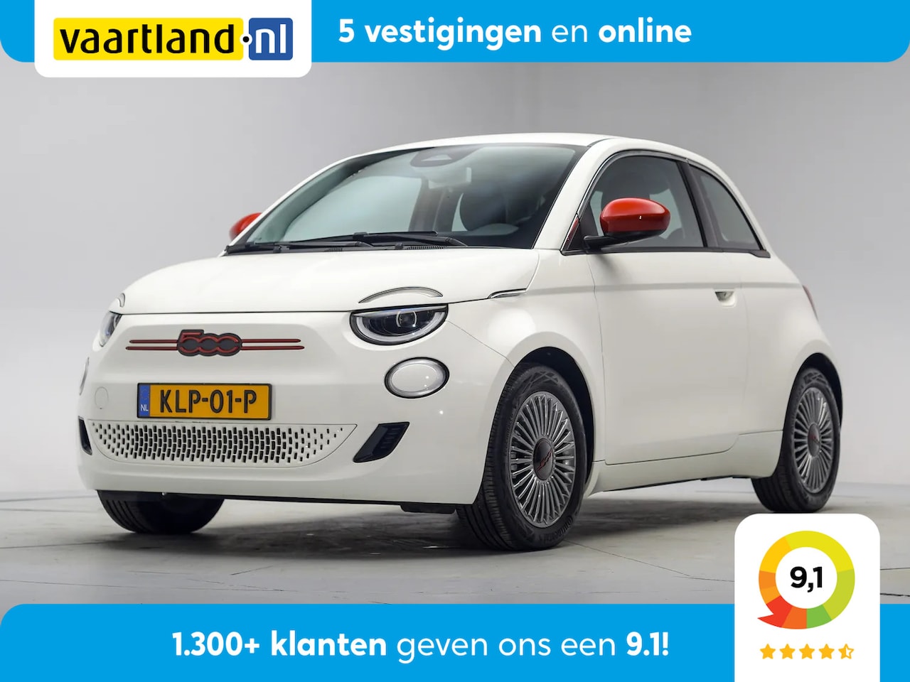 Fiat 500e - 24 kWh Red 3-Fase [ Apple/Android Airco Stoelverwarming Camera] - AutoWereld.nl