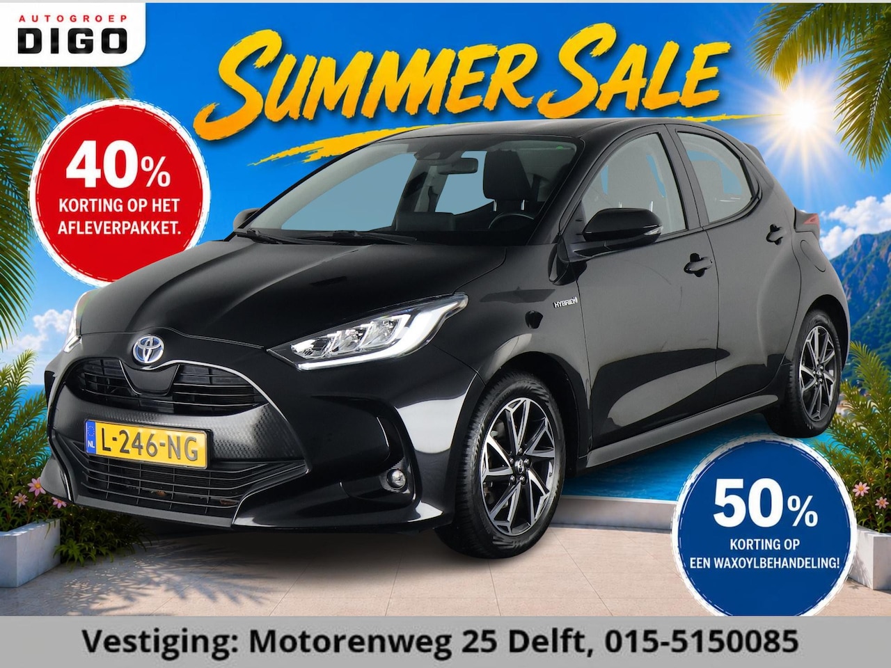 Toyota Yaris - 1.5 HYBRID AUTOMAAT DYNAMIC GARANTIE 8-2031 CAMERA . APPLE CARPLAY & ANDROID AUTO . ELEKTR - AutoWereld.nl