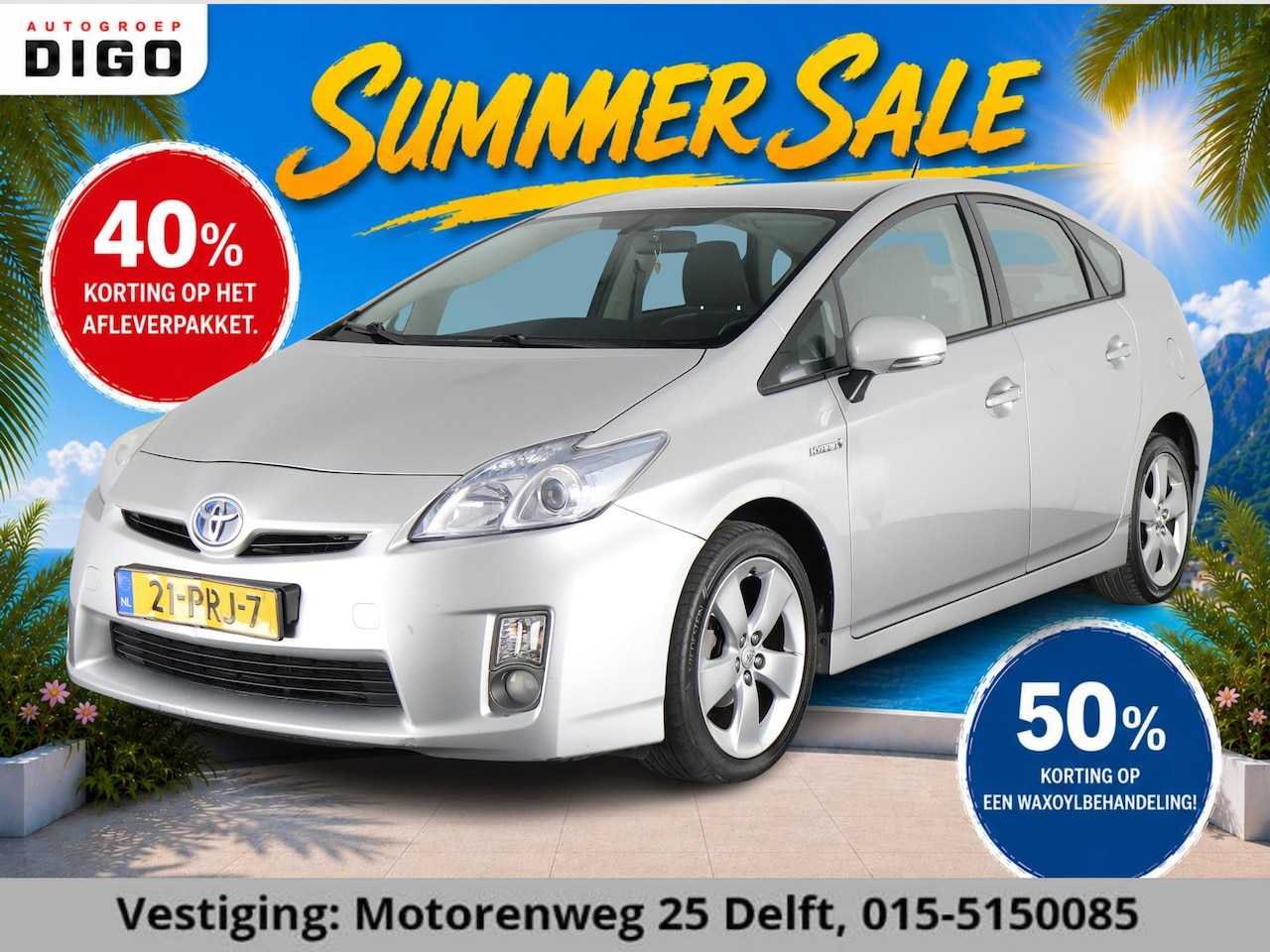 Toyota Prius - 1.8 HYBRIDE AUTOMAAT ASPIRATION 100% DEALERAUTO PARKEERSENSOREN ACHTER. KEYLESS ENTRY. CRU - AutoWereld.nl