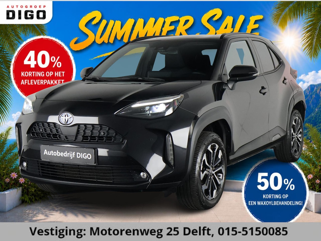 Toyota Yaris Cross - 1.5 HYBRID DYNAMIC BLACKLINE GARANTIE 4-2033 CARPLAY NAVIGATIE . ADAPTIEVE CRUISE CONTROL - AutoWereld.nl