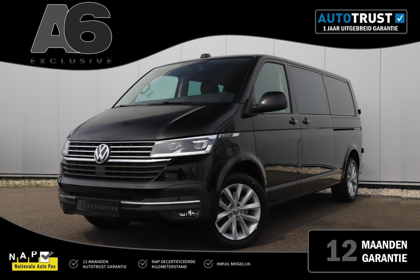 Volkswagen Transporter - 2.0 TDI L2H1 DC Bulli 204PK DSG Automaat Virtual Cockpit 2X Elektrische Schuifdeur Full LE - AutoWereld.nl