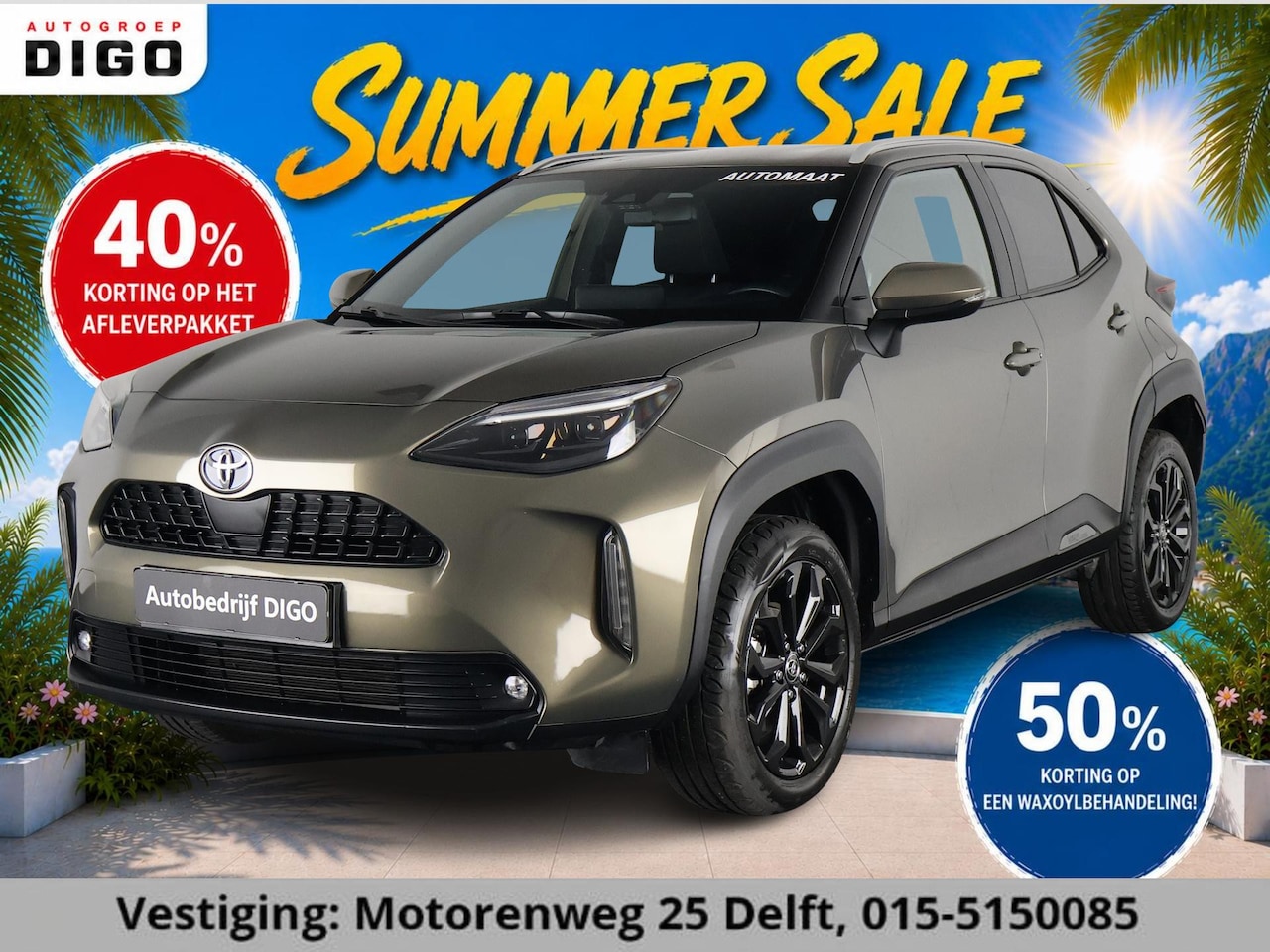 Toyota Yaris Cross - 1.5 HYBRID DYNAMIC BLACKLINE GARANTIE 11-2032 . NAVIGATIE . ADAPTIEVE CRUISE CONTROL . SAF - AutoWereld.nl