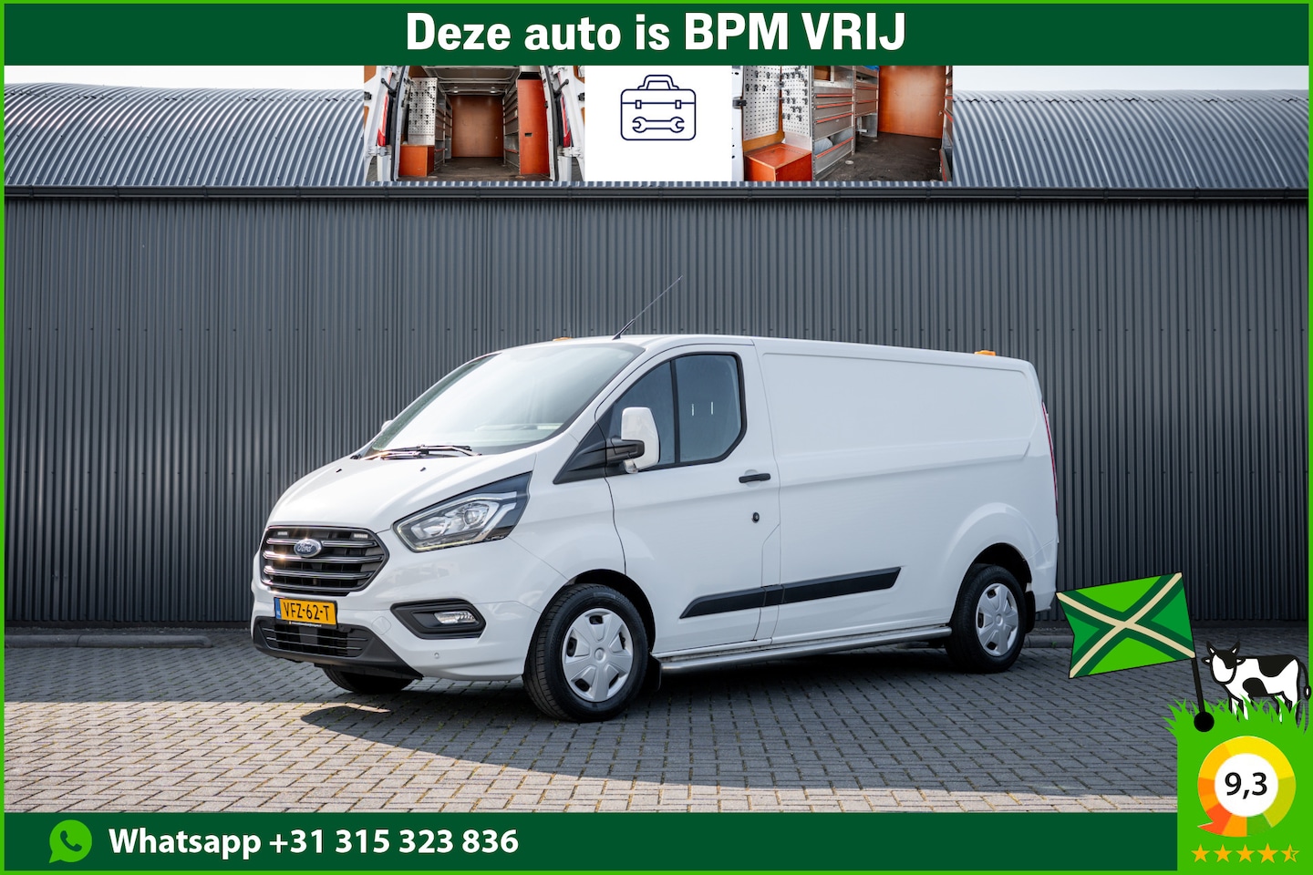 Ford Transit Custom - 2.0 EcoBlue L2H1 | 130PK | Volledig Ingericht | LED | Cruise | PDC | Airco | Trekhaak - AutoWereld.nl