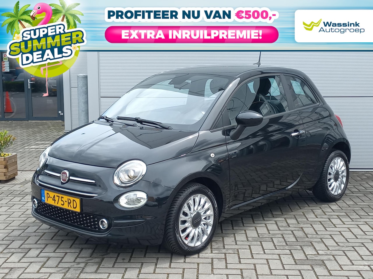 Fiat 500 - 1.0 Hybrid Lounge | SUMMER DEALS | Climate control | Navigatie | LM-velgen | Apple / Andro - AutoWereld.nl