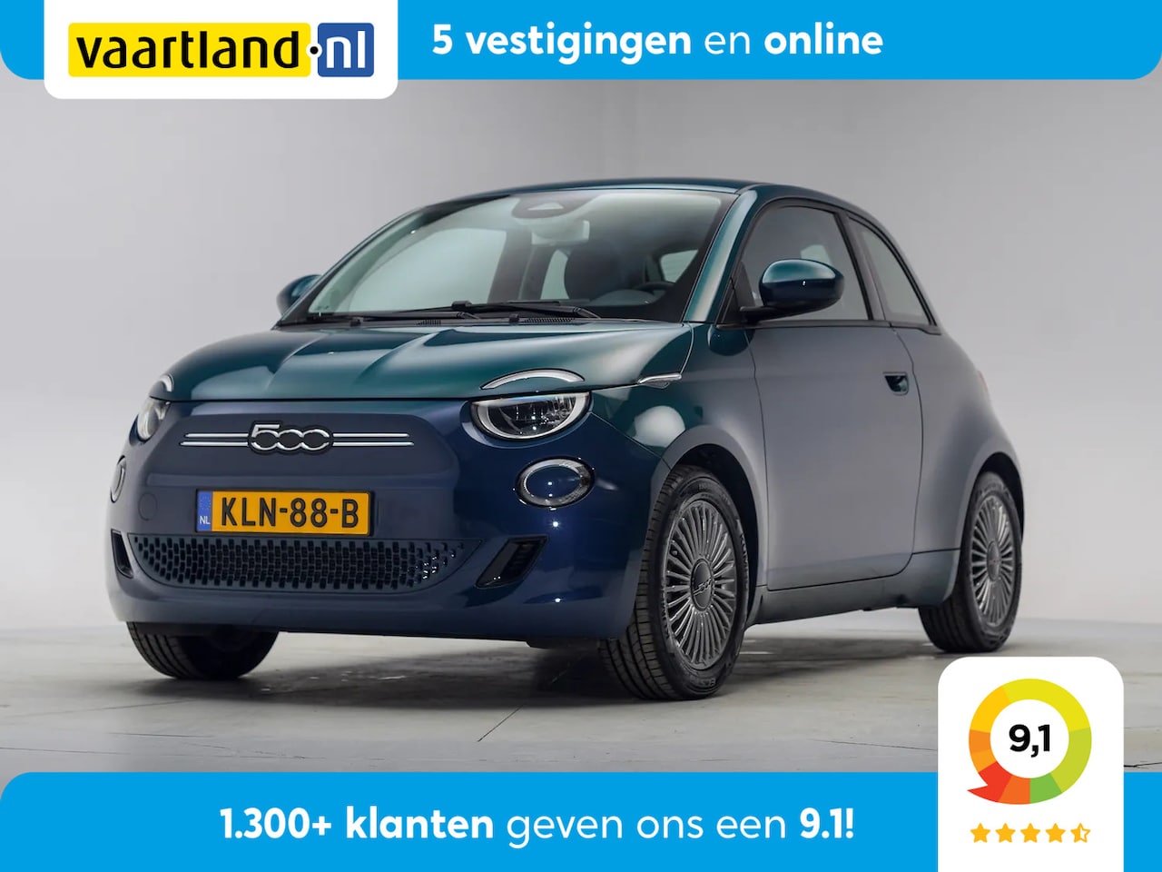Fiat 500 - Icon 24 kWh 3-fase [ Navi Climate Apple/Android ] - AutoWereld.nl