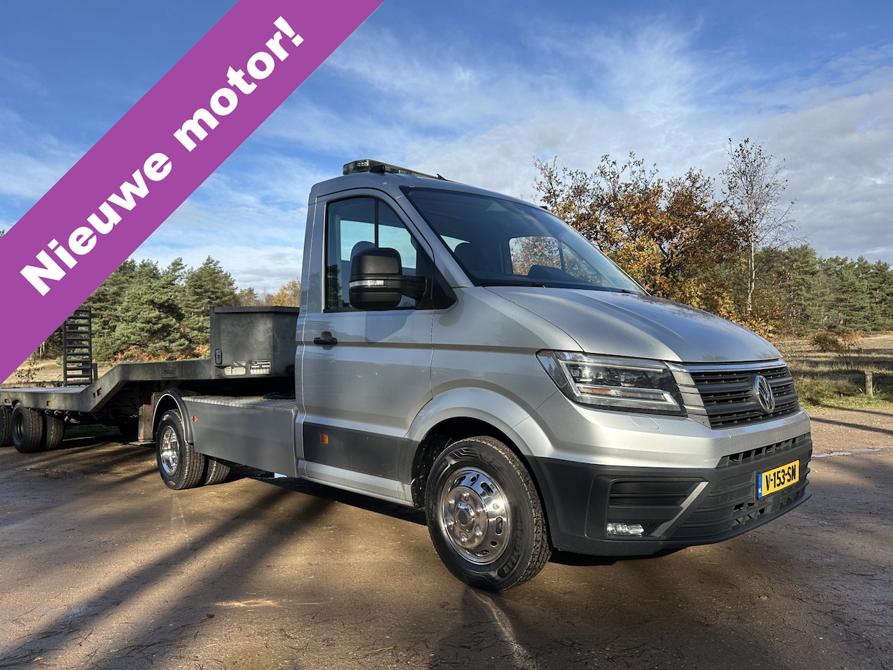 Volkswagen Crafter - 5T trekker BE-Combinatie incl. Veldhuizen 10T trailer - AutoWereld.nl