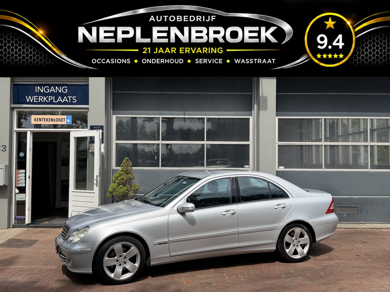 Mercedes-Benz C-klasse - 230 Avantgarde Automaat Bj 2006 Yongtimer Leer,18Inch,Clima,Radio/cd Vol optie 204pk - AutoWereld.nl