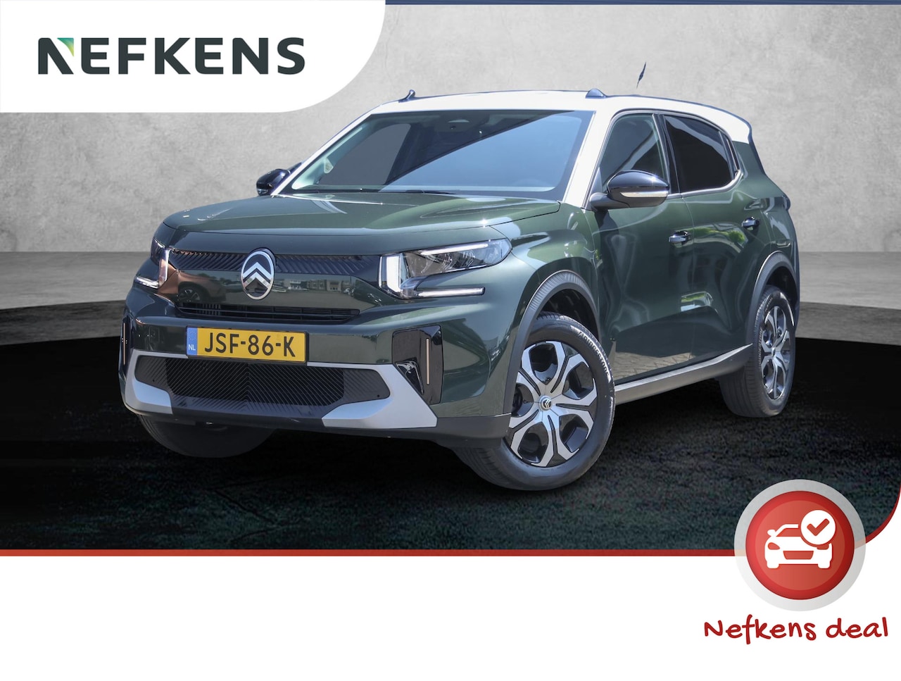 Citroën C3 Aircross - 1.2 Hybrid 145pk Plus Automaat | Two-tone | Parkeersensoren | Climate Control | Apple Carp - AutoWereld.nl