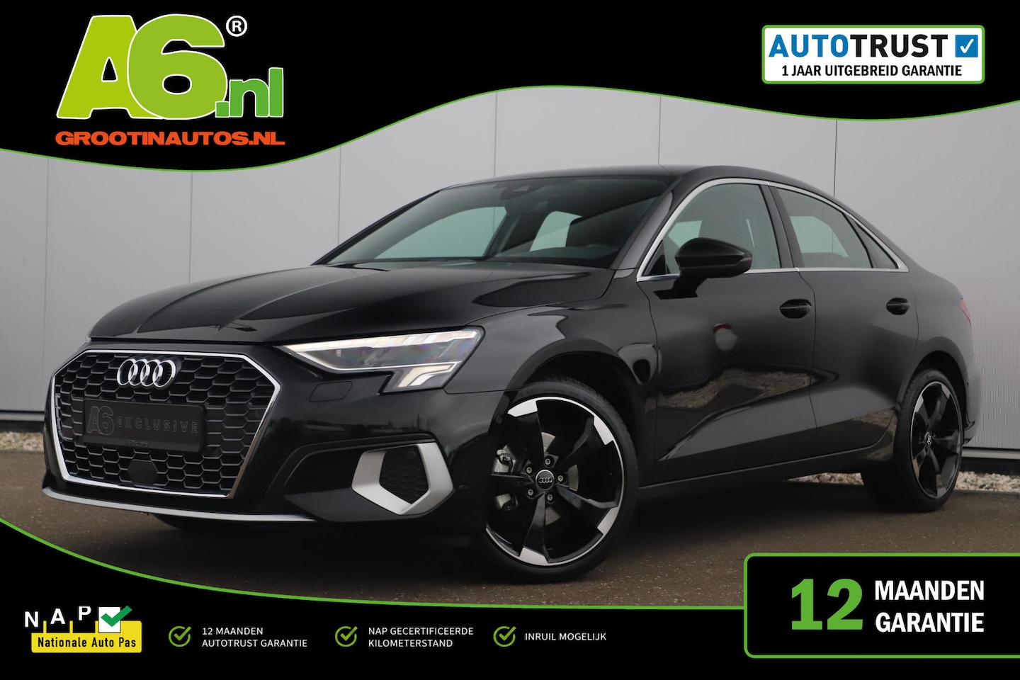 Audi A3 Limousine - 30 TFSI Advanced edition Automaat 18 inch RS Look Velgen Sportstoelen Full LED Navigatie C - AutoWereld.nl
