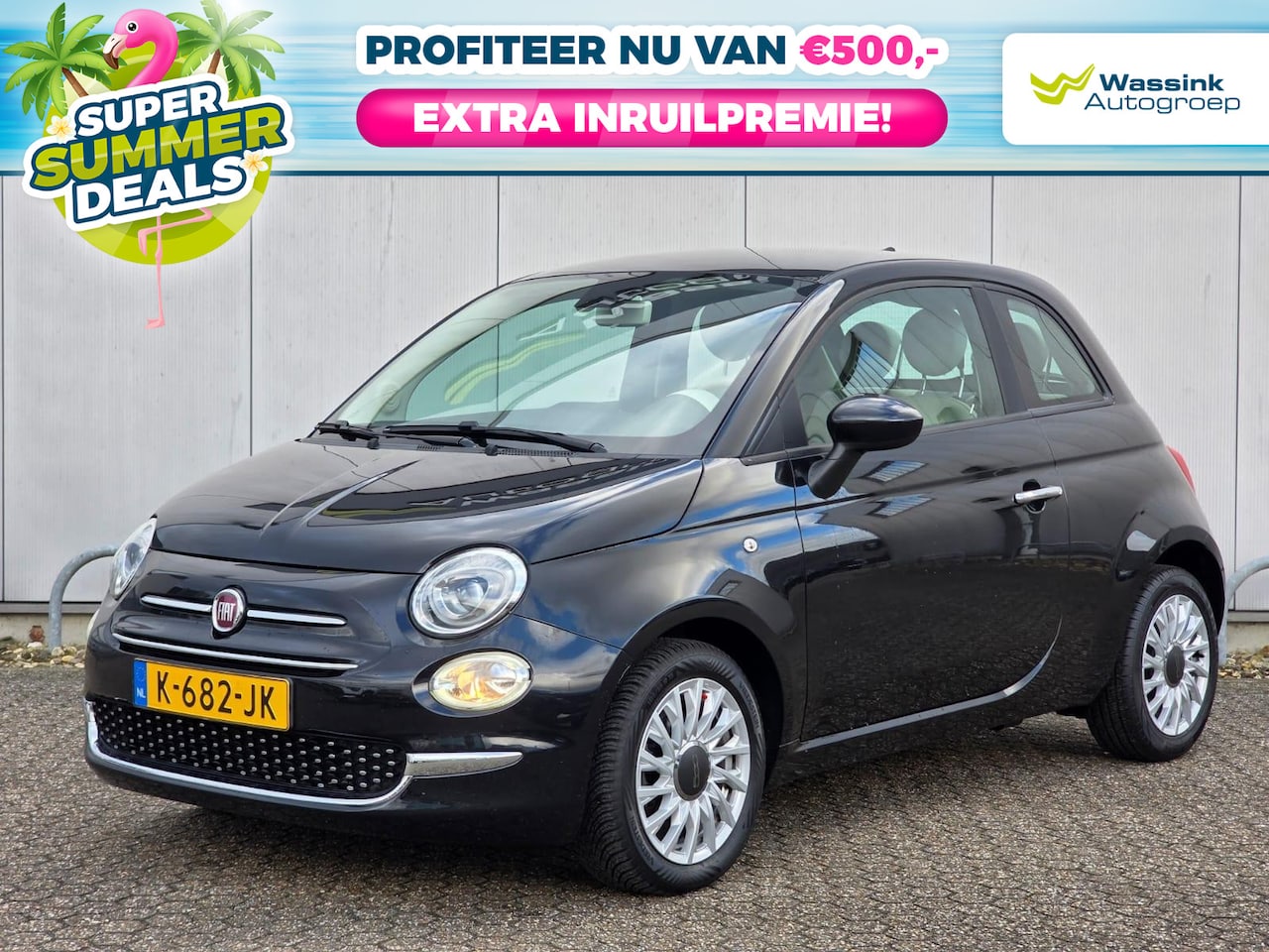 Fiat 500 - 70pk Hybrid Lounge | Summer Deals | Carplay / Android Auto | Cruise Control | Bluetooth | - AutoWereld.nl