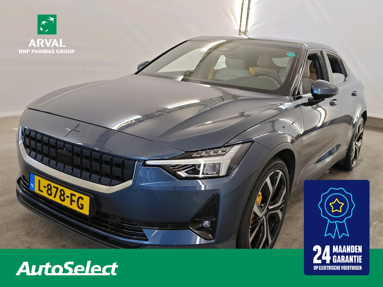 Polestar 2 - 78kWh 408pk Long Range Dual Motor Launch Edition | Performance Pack | SOH 90% | Beige Lede - AutoWereld.nl