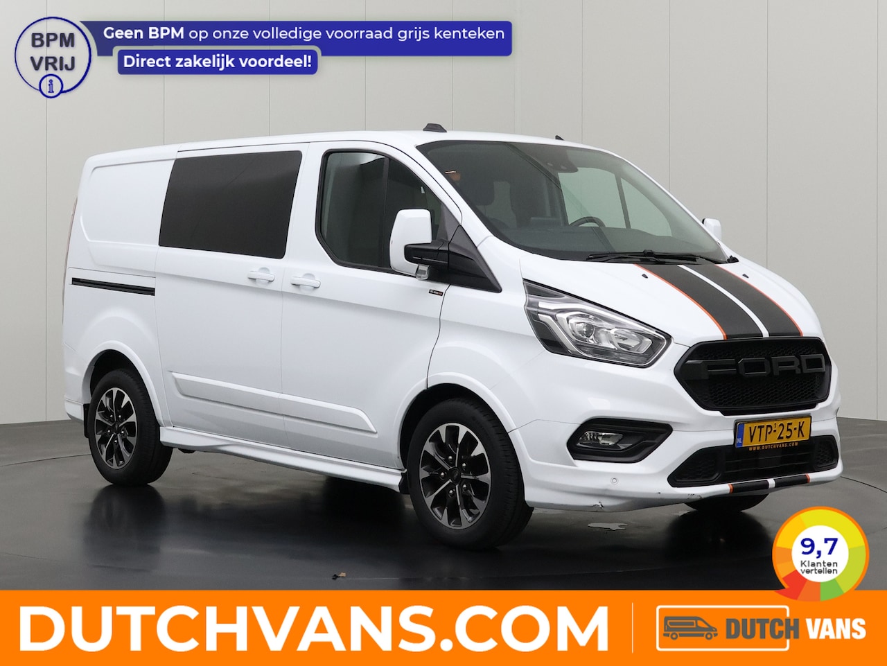 Ford Transit Custom - 2.0TDCI 170PK Sport Automaat Dubbele Cabine | 2xSchuifdeur | Leder | Navigatie | Camera | - AutoWereld.nl