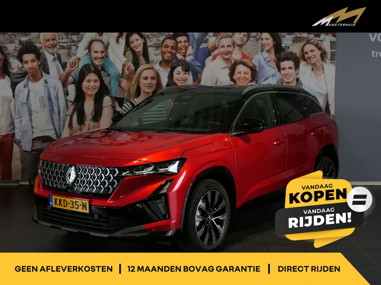 Renault Austral - 1.2 E-Tech full hybrid 200 techno - Dodehoek - Sensor v+a - Camera - Apple carplay/ Androi - AutoWereld.nl