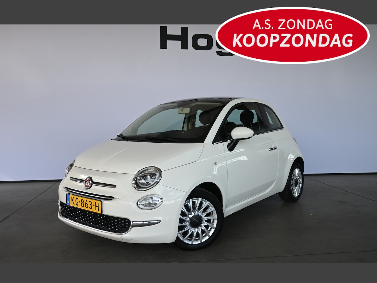 Fiat 500 - 0.9 TwinAir Turbo Lounge Automaat Airco Panoramadak Rijklaarprijs! Inruil Mogelijk! - AutoWereld.nl