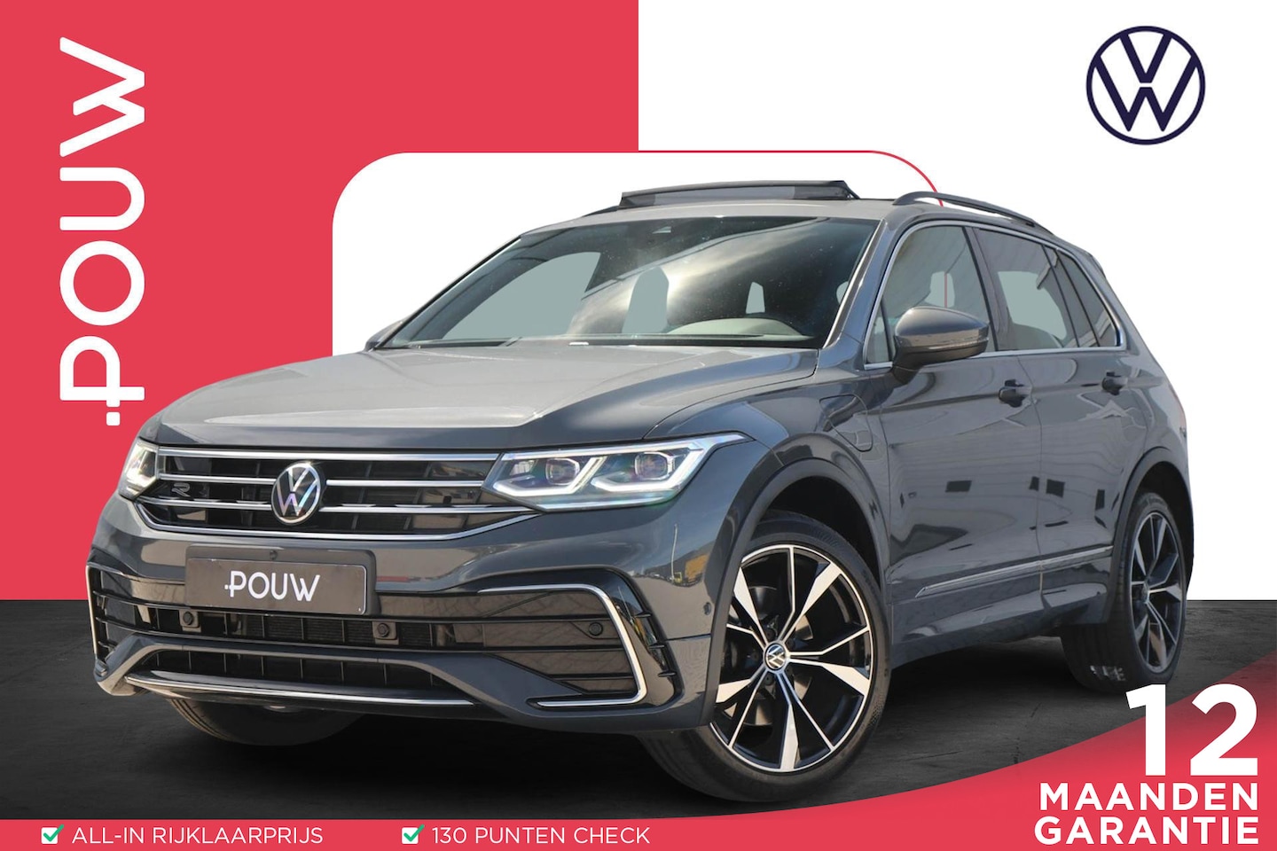 Volkswagen Tiguan - 1.4 TSI eHybrid 245pk R-Line Business+ | SoH 93% | Trekhaak | Panoramadak | Camera | Memor - AutoWereld.nl